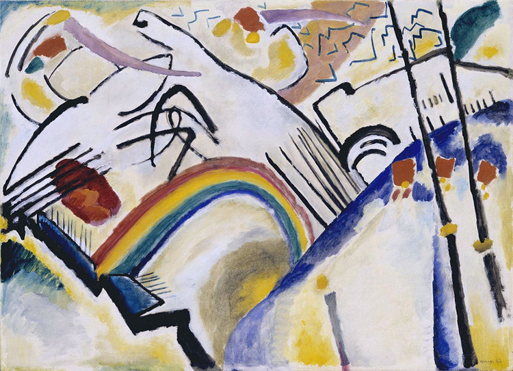 Cossacks Part of the Composition IV 1910 Kandinsky Oil Painting